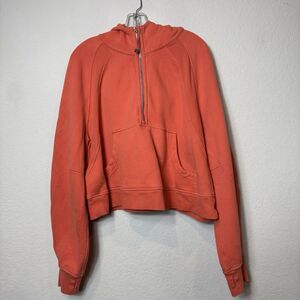 Lululemon Scuba Oversized Half-Zip Hoodie Orange Rock Melon Women’s XL to XXL